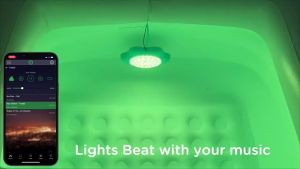 Swimming pool lights RGB suspended decorative accessories underwater light with adapter 8m cable APP and remote control