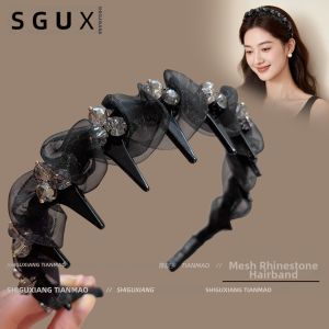 Elegant Crystal Beads Comb Hair Band Female