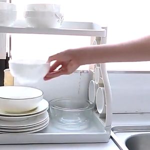 Kitchen Rack Organizer Shelf Seasoning 2 layer Floor Knives Holder Condiments Organizer Keimav