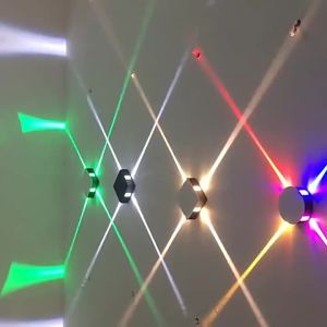Wall Light Staircase Light Indoor Wall Lamp Cross Lighting Effect RGB Colorful Remote Control For Living Room Bedroom Corridor Balcony Stair Case Wall Lights & Sconces