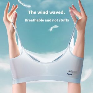 เสื้อชั้นในไร้รอยต่อบางๆสำหรับผู้หญิงที่ระบายอากาศสบายการพักผ่อนเป็นสีดอกกุหลาบสำหรับฤดูร้อน