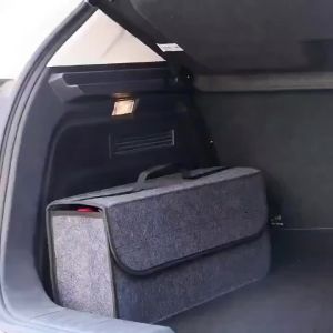 YONGRUN Foldable Felt Car Storage Box Auto Trunk Organizer Lightweight Cargo Bin for Tools EmergencyKit Groceries TravelSupplies