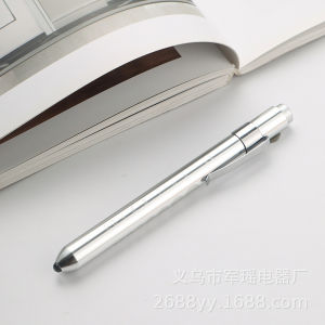 Aluminum Medical Pen Light Yellow LED Pupil Flashlight Portable Oral Inspection Torch for Doctor Nurse Household Clinical Check