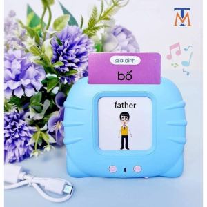 [ HCM] Máy Đọc Thẻ Flashcard song ngữ Anh Việt mẫu mới 112 thẻ 224 từ vựng cho bé