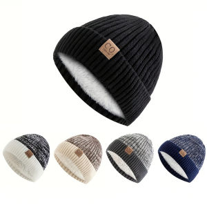 Korean-style super face-enhancing small knitted letter pullover woolen cap Korean-style cap autumn and winter thickened and f