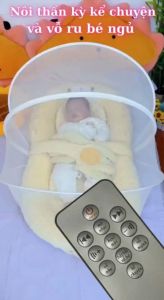 Nôi ngủ chung giường cho bé sơ sinh đến 24 tháng vải Hàn Quốc cao cấp kèm gối chặn và gối chống trào ngược