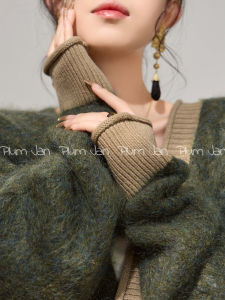 PlumJan | Áo Sweater Xanh Cho Phụ Nữ Mùa Thu Đông