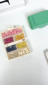 [SG Stock] Portable Pill Box Travel Medicine Organizer Moisture-Proof 7-Day Compartment Pill Container