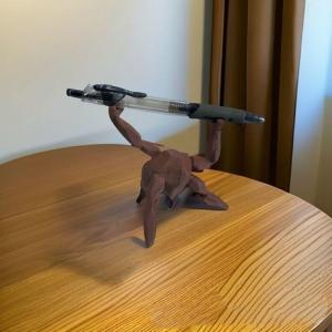 3D Printed Rocky Character Desk Stand Novelty Holder for Pens Study Room Decoration