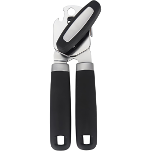 Best Seller HEAVY DUTY CAN OPENER WITH BOTTLE OPENER | Stainless Steel Can & Bottle Opener | Multifunctional Can Opener | Black Can Opener | Smooth Edge Manual Hand Held Can Opener | Soft Touch Handle Rust Proof Oversized Easy Turn Knob Large Lid Opener