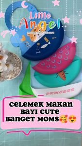 Celemek Makan Bayi BABY BIB SLABER Karet Anak Baby Burb Apron Silicon Bibs Waterproof Murah