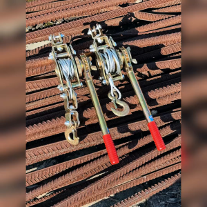 NANWEI 1T/2T/3T Double Hook Ratchet Puller Pat Grip Ratchet Wire Rope Hand Power Puller Wire Tensioning Tool Cable Puller