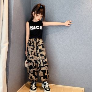 S01-20 Setelan baju import NICE dan celana panjang jogger anak perempuan trend terbaru