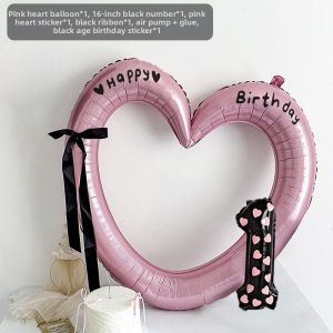 SHIERAI | Girls First Birthday Party Love Heart Balloons
