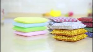 Spons Cuci Piring Panci Stainless Sabun Piring Sikat Botol Sponge Spon