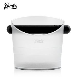 BINCOO ถังใส่กาแฟแบบเคาะได้ขนาดใหญ่สำหรับ1.2L ความจุมากถังใส่ของในบ้านบาร์