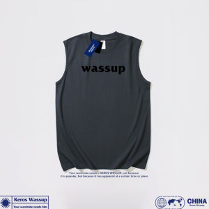 Wassup Summer Fashion Brand Pure Color T-Shirt Vest Male K-style Trendy Student Sports Waistcoat Sleeveless T-shirt Top
