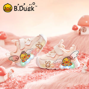 B.Duck ChildrenS Shoes Girls Sports Shoes Illuminated Shoes Spring And Autumn ChildrenS Walking Shoes Baby Shoes Little ChildrenS Illuminated Shoes