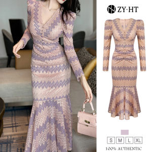 เดรสผู้หญิง - เดรสผู้หญิง เดรสสีชมพู เดรสแขนยาว เดรสลูกไม้ เดรสหางปลา เดรสไฮโซ เดรสออกงาน เดรสไปงานแต่ง เดรสฝรั่งเศส 20841