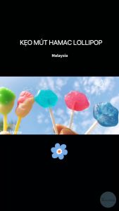 Kẹo Mút Hamac Lollipop kẹo bàn chân Yeti kẹo môi Hot Lips hương vị trái cây