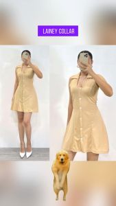 LAINEY COLLAR DRESS WITH BUTTON FIR SMALL TO LARGE