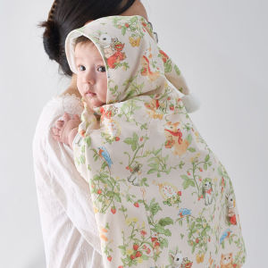 Pure Cotton Baby Coat Comfortable Windproof Spring Autumn Outfit Double Layered Cape for Toddlers And Kids