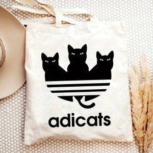 Cute Cat Tote Bag Adorable Feline Printed Canvas Bags for Outdoor Fun Parties Travel Retro Shopping Large Capacity and Trendy