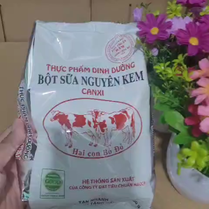 Bột Sữa Nguyên Kem Canxi Hai Con Bò Đỏ hỗ trợ tăng cân túi 500gr