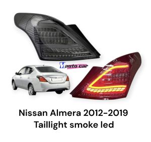 ไฟท้ายแต่ง Almera led สีสโมค ปี2012-2019 Taillight Nissan Almera