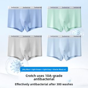 MiiOW | Ice Silk Thin Briefs For Teenage Boys Elastic Waist Comfortable Breathable Summer Underwear Polyester Nylon Spandex Blend