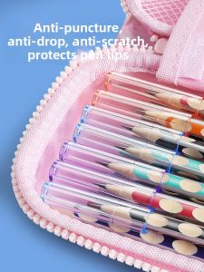 Protective Cap Head Pencil Case round Shape Childrens Learning Stationery Storage Box Anti-Fall High Aesthetic Value