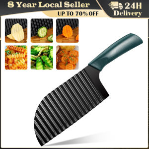 Stainless Steel Potato Cutting Wave Knife Chip Slicer Manual Kitchen Strip Cutters Flower Knife Shredding Knife French Fry Make