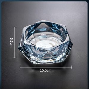 Extra Large Glass Ashtray Office Home Living Room High Capacity Anti-Dust Restaurant Commercial Hotel Special Bowl Creative Gift