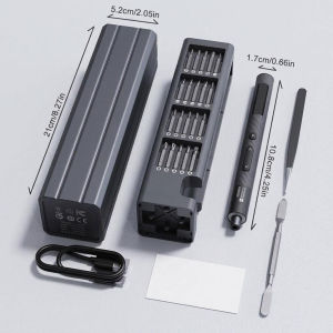 Cordless Rechargeable Mini Electric Screwdriver Set LED Light Phone Watch Repair USB Power Drill Tool Kit