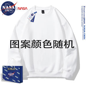 NASA Joint Name Autumn and Winter Sweater Mens Fashion Minimalist Loose Fashion Brand round Neck Chic Casual Long Sleeves Print Clothes