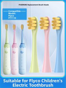 Soft Bristle Electric Toothbrush for Children Suitable for FLYCO FT7110/ TH03 Replacement Toothbrush Head Deep Cleaning