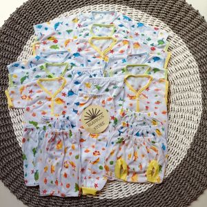 Baju Bayi Laki-laki Full Print Isi 18pcs Usia 0-3 Bulan Persiapan Lahiran