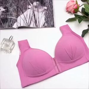 Wellday Women Comfortable Soft Bra Front-Close Bralette Size 36-46 B C Cup Breathable Underwear Vest Brassiere