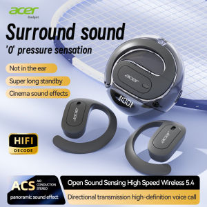 Acer Ohr538 Wireless Bluetooth Headset with Open Design Heavy Bass Comfortable to Wear Suitable for Sports Running Cycling Compatible with Mobile Phones Tablets and Laptops