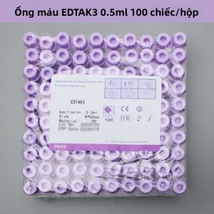 100 Ống Thu Thập Máu Vi Lượng 0.5ml/1ml Có Chứa Lithium Sodium Heparin & EDTAK3 Dùng Cho Người Và Động Vật Thú Y Màu Xanh Lá/Cà Tím