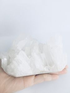 Purify & Cleanse Cụm Đá Thạch Anh Trắng Đá Phong Thủy Size 658 gram Trang Trí Nhà Cửa White Crystal Cluster Tarot