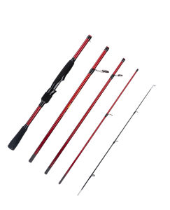 Deukio | DEUKIO 4/5 Sections Spinning Baitcasting Travel Rod Carbon Fiber Fishing Rods Casting 1.8/2.1M Fast Ultralight Lure Trout Pole