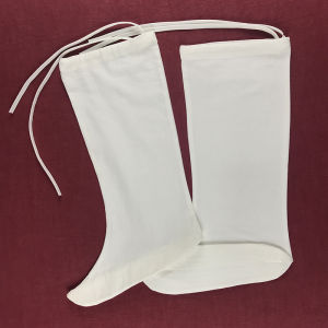 Ming Huang Gold and Silver Color Satin Taoist Socks Black and White Pure Cotton Monk Road Men and Women Han Dynasty Opera Chinese Ancient Style Tai Chi Leggings Stockings