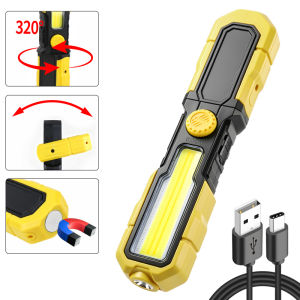 Strong ultra-bright flashlight long battery life outdoor rechargeable portable multifunctional car repair work light