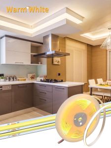 1M 2M 3M 5M 10M COB LED Strip Lights 12V 24V 320LEDs/M High Brightness Flexible LED Bar Tape Ribbon Linear Dimmable Room Decor