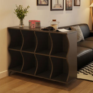 ZHUOHE | Vintage Style Black Cabinet Grid Display Storage