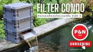 3 ชั้น Size S ถังกรองน้ำคอนโดระบบกรอง 5.6 ตรมมม ครบ set รวมวัสดุกรองสายยางและปั๊มน้ำ