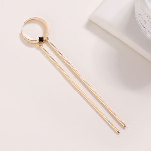 กิ๊บติดผมทรงจันทน์ไม้สไตล์จีนแบบเรียบง่าย กิ๊บติดผมทรงกลมสำหรับผู้หญิง เครื่องประดับผมแฟชั่นสุดเก๋