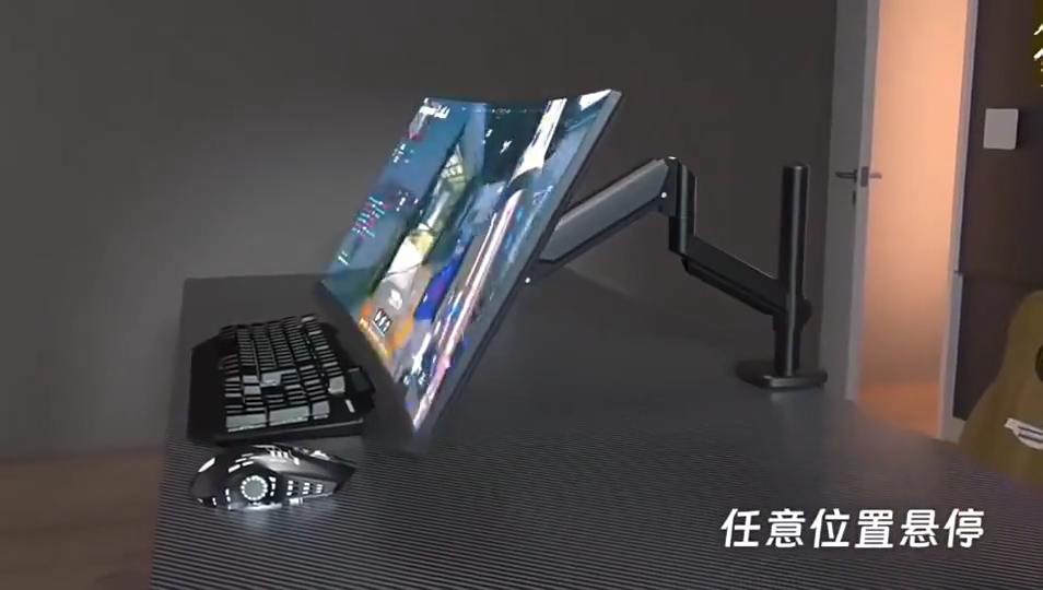 【 SG Seller 】Inverted Monitor Arm Adjustable Computer Monitor Bracket Computer Stand Ergonomic Desktop Stand for 17-32 inch Display
