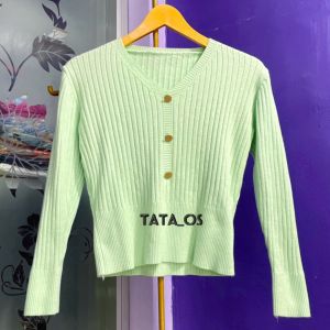 ORI DSK WENNY BLOUSE BASIC TOP RAJUT TEKSTUR IMPORT PREMIUM BUTTON NON BUSUI KOREAN STYLE HITS KEKINIAN